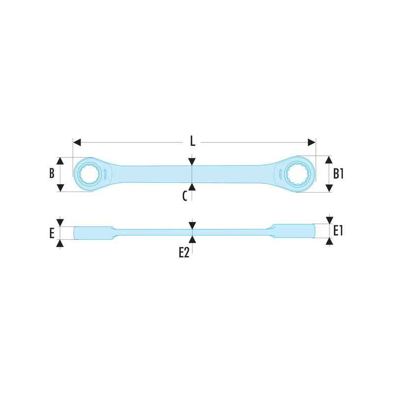 Cle cliquet oeil 15d 21x23 mm 65.21x23 Facom