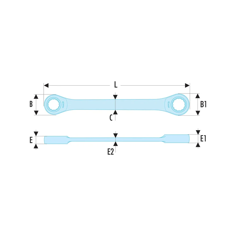 Cle cliquet oeil 15d 16x18 mm 65.16x18 Facom