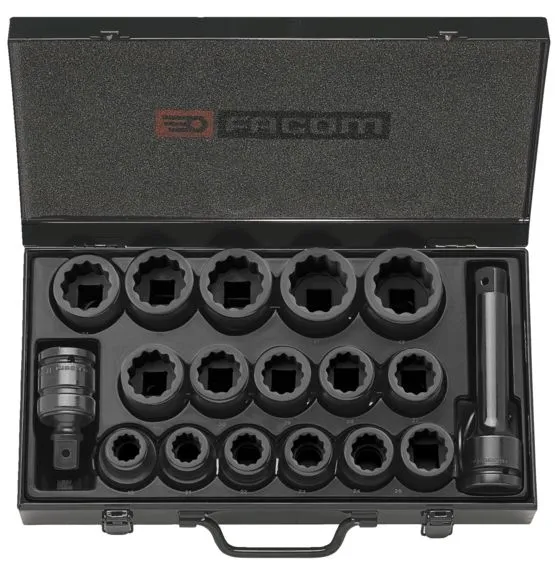 Coffret de douilles impact 12 pans 3/4 nkd.500 Facom