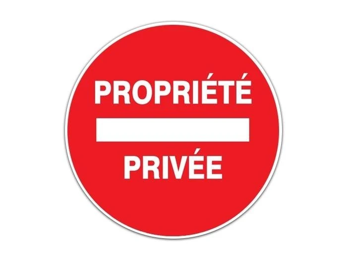 PANNEAU PROPRIÉTÉ PRIVÉE