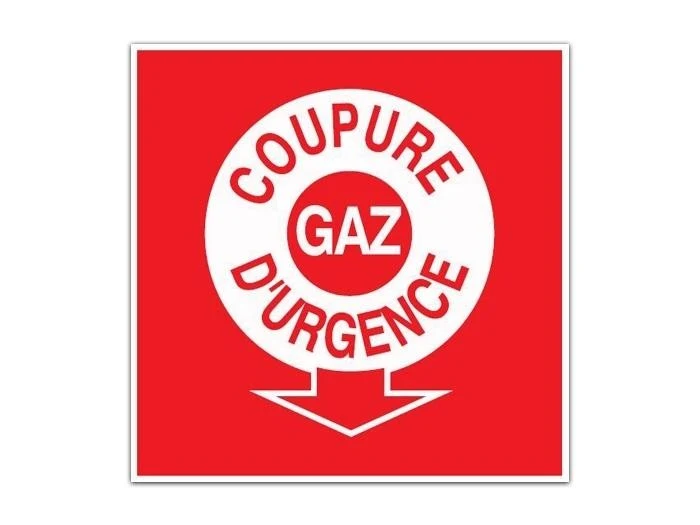 panneau coupure gaz d'urgence