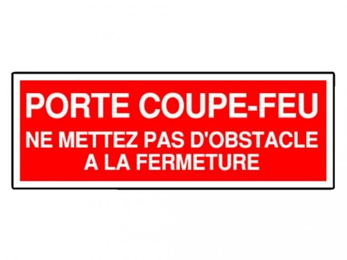 plaque rigide coupe feu obstacle a la fermeture