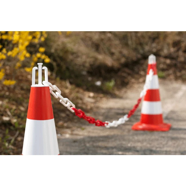 Chaîne de signalisation Rouge/Blanc ø8 mm (sac de 25m)