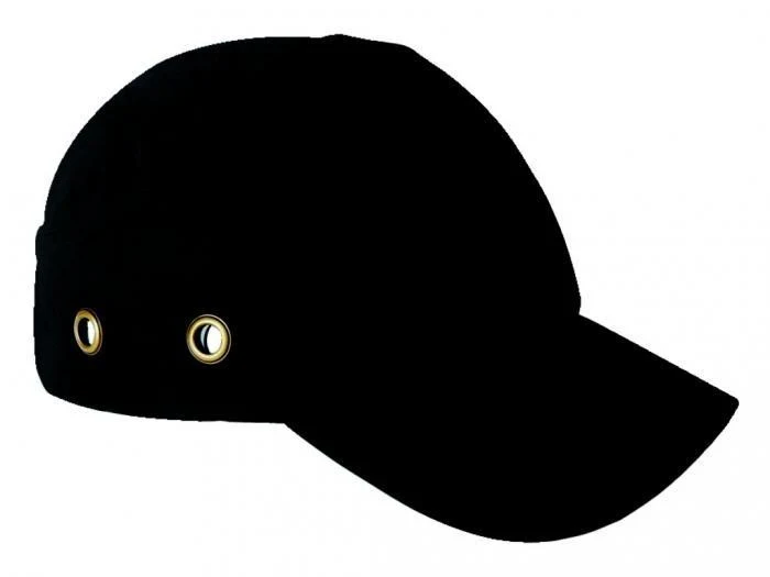 casquette coton noir anti-heurt
