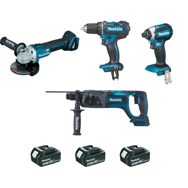 Ensemble de 4 machines 18 V Li-Ion 5 Ah DLX4080TX1 Makita