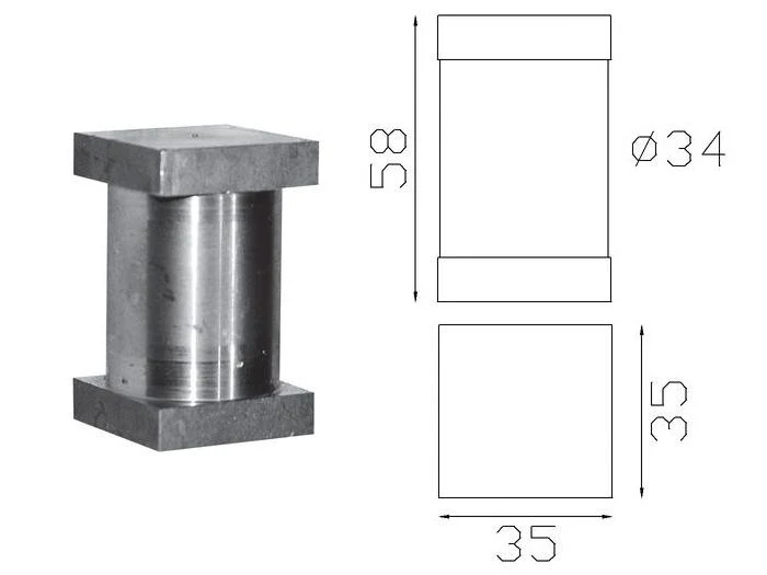 Axe Ø34 pour tube [35] - 19132