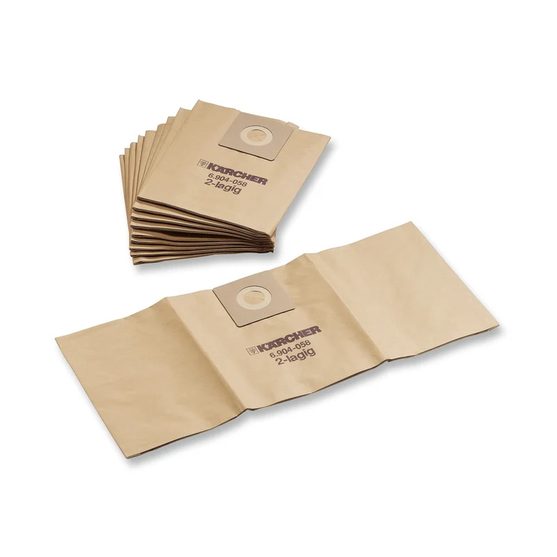 Sacs filtrants papier, par 10, T 201 Karcher 6.906-118.0